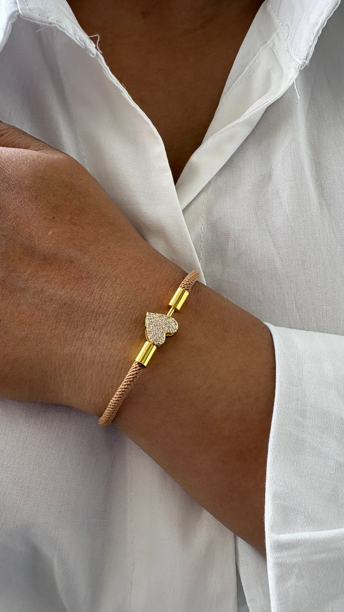 Bubble Initial Cord Bracelet
