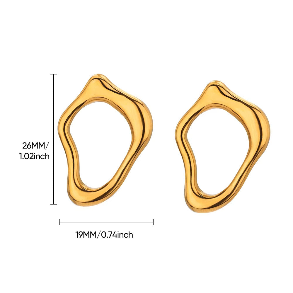 Abstract Oval Earrings