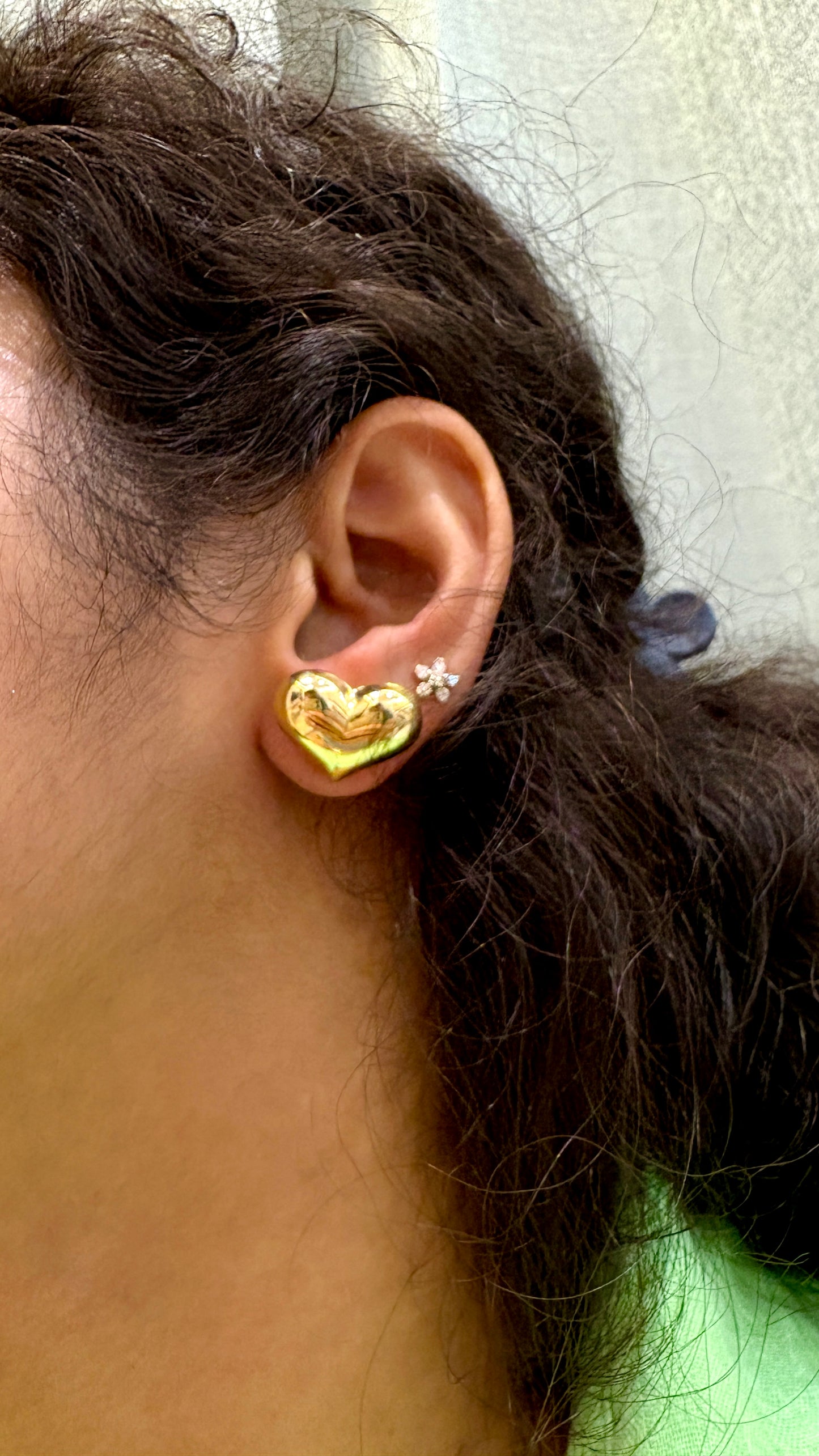 Small heart studs