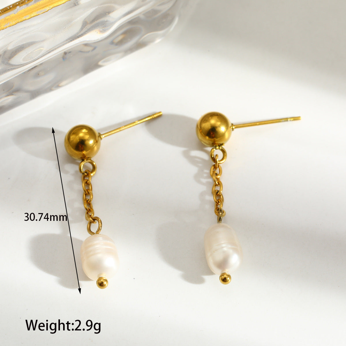 Hanging Pearl Earrings