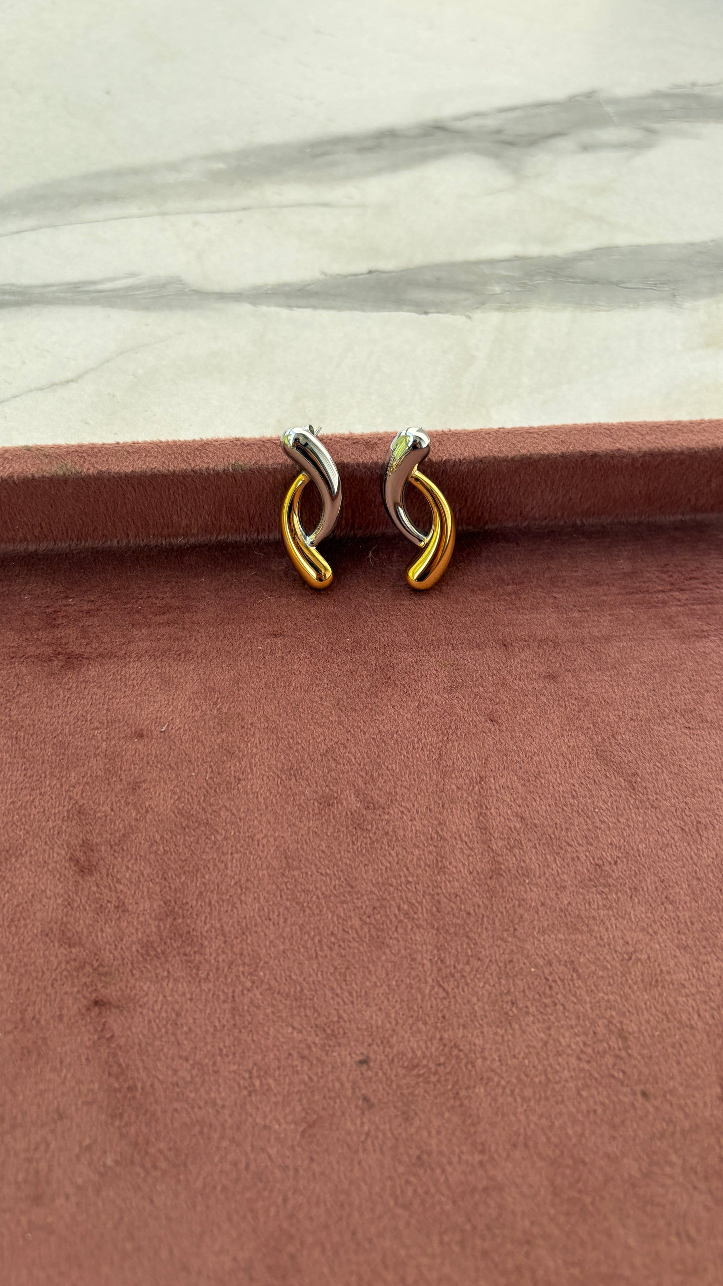 Dual Color Water Drops Earrings