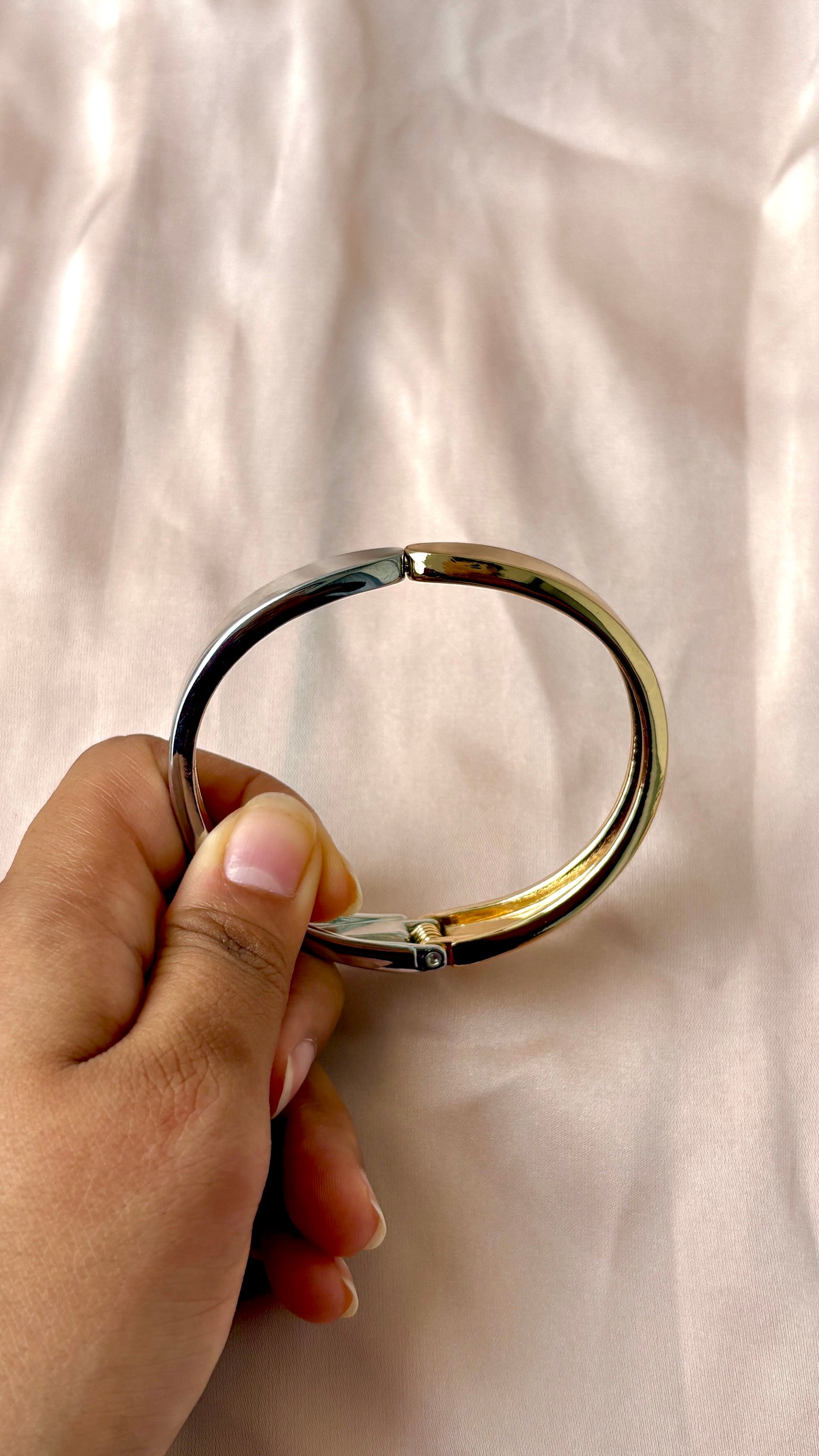 Meet me half way dual tone bracelet
