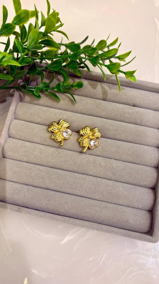 Heart Flower Earrings