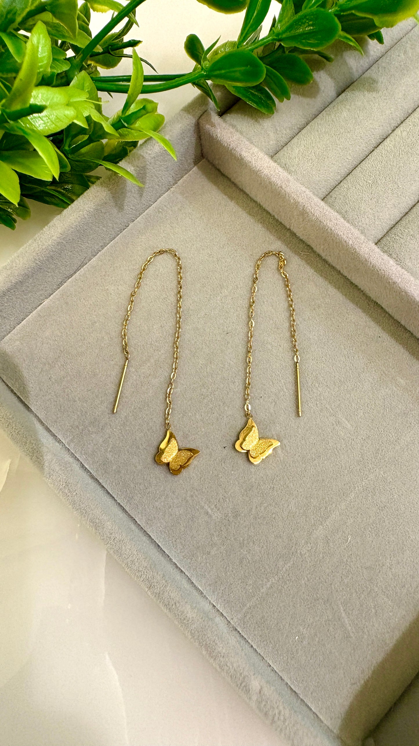 Butterfly Thread Needle Sui Dhaga Earrings