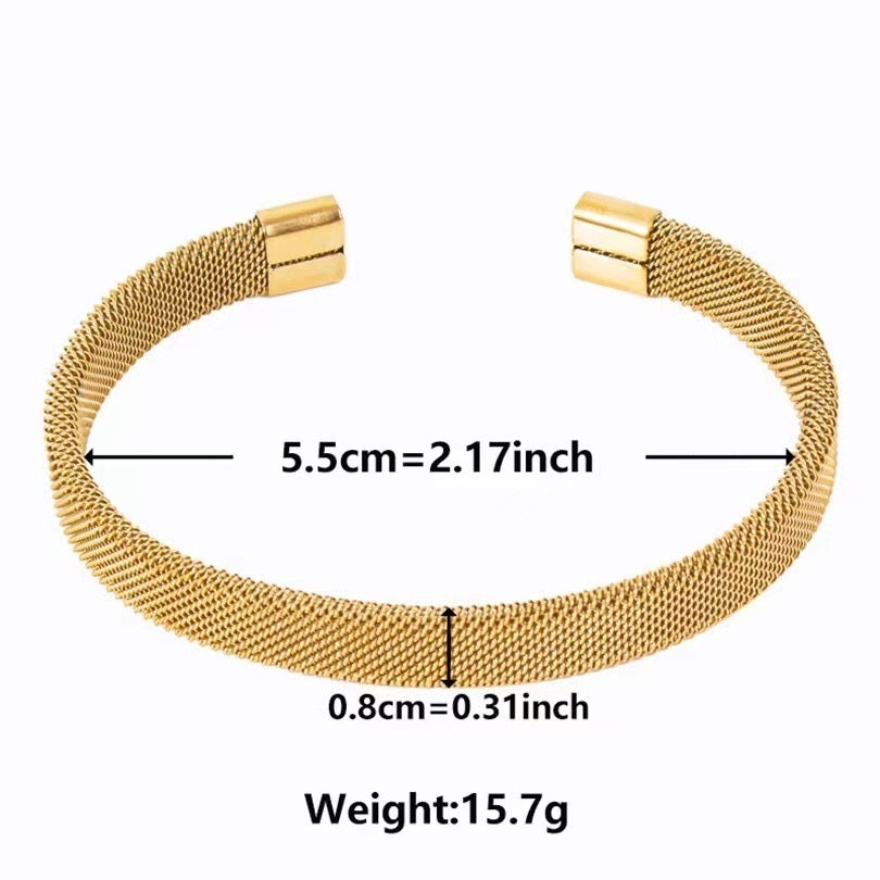 Unisex open adjustable bracelet