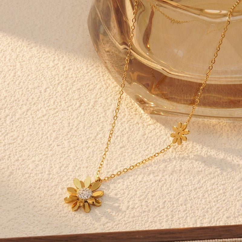 Double Sunflower Necklace