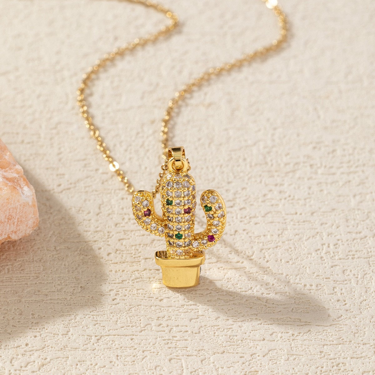 Studded Cactus necklace