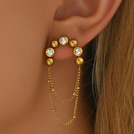 Half circle with dangling chain