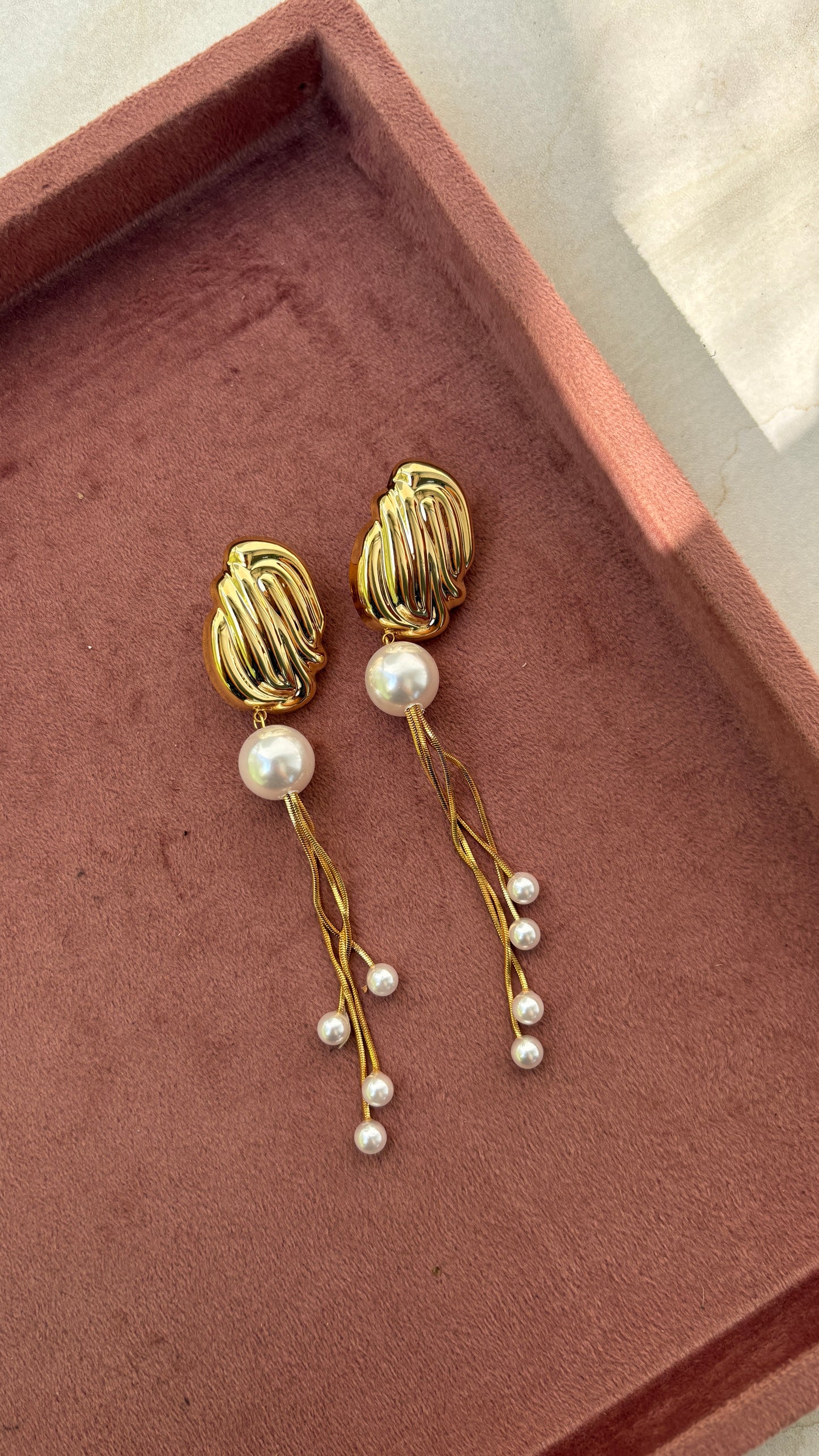 Long Pearl Danglers