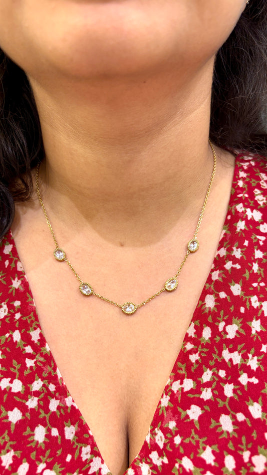 Oval Stone Necklace