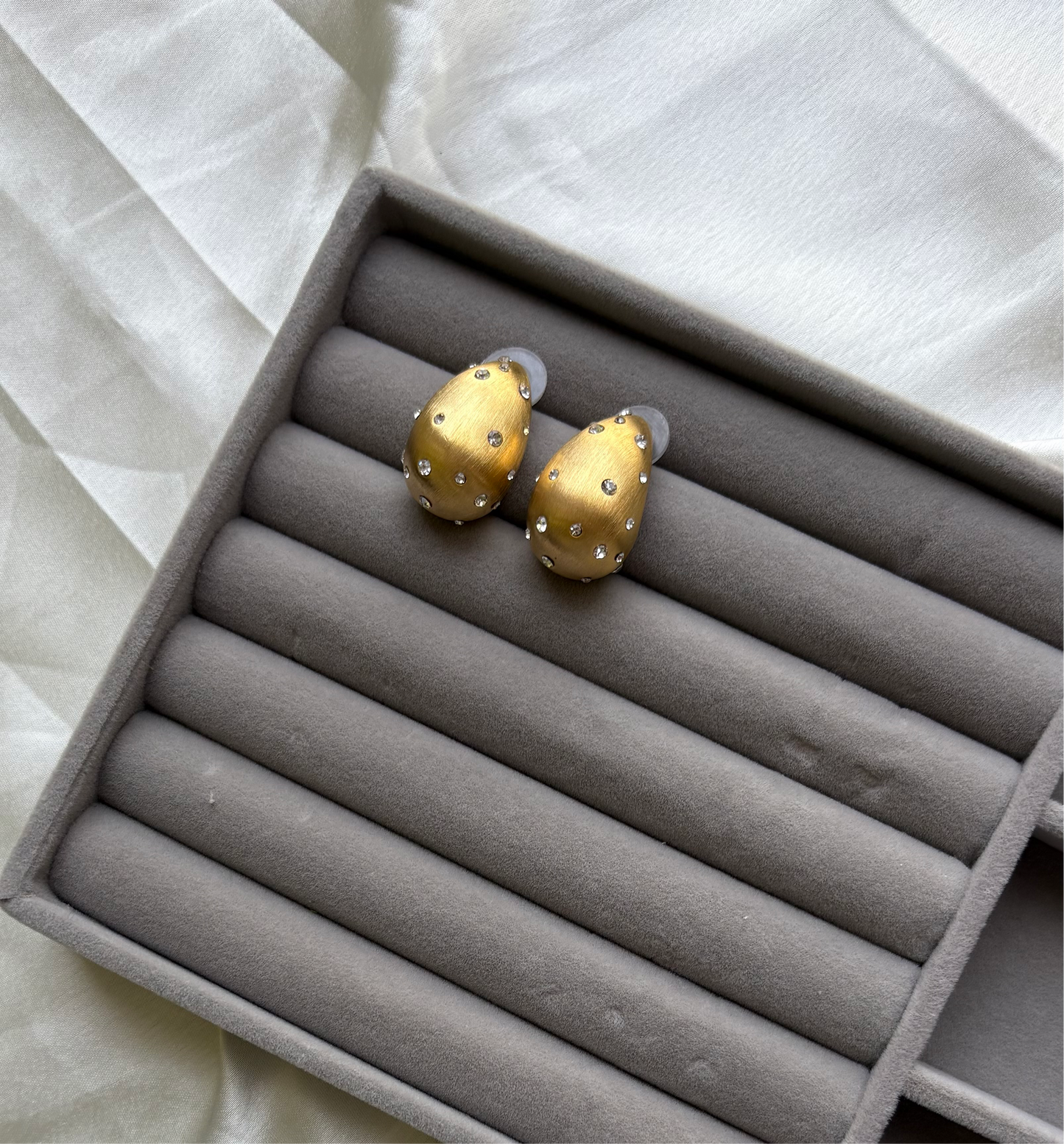 Drop Earrings with Stones