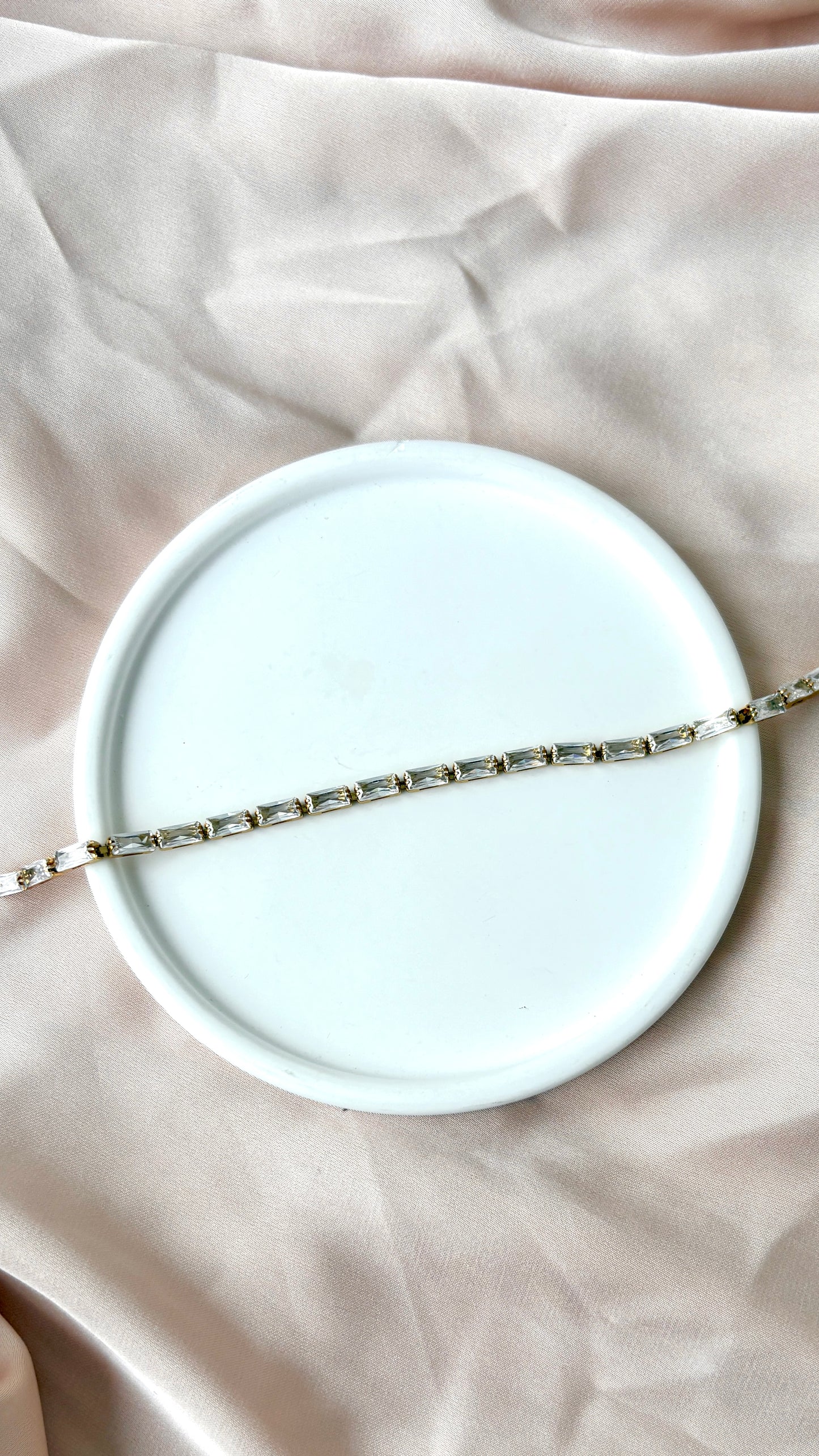 Rectangular tennis bracelet