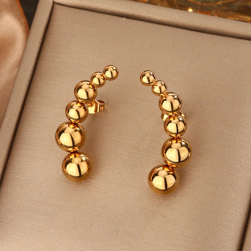 Golden beads cuff style studs