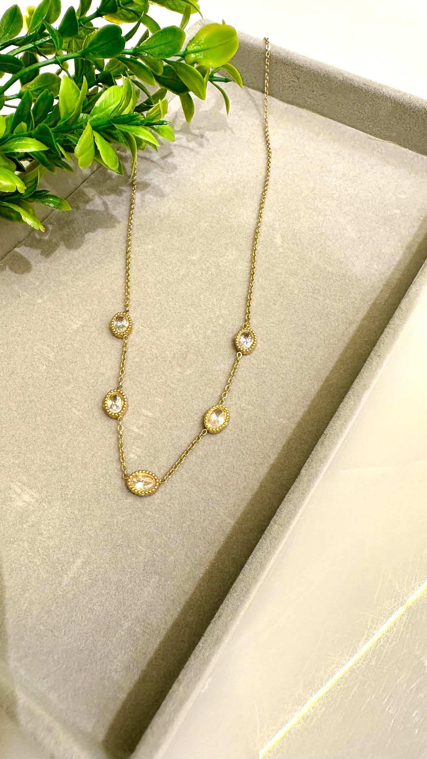 Oval Stone Necklace