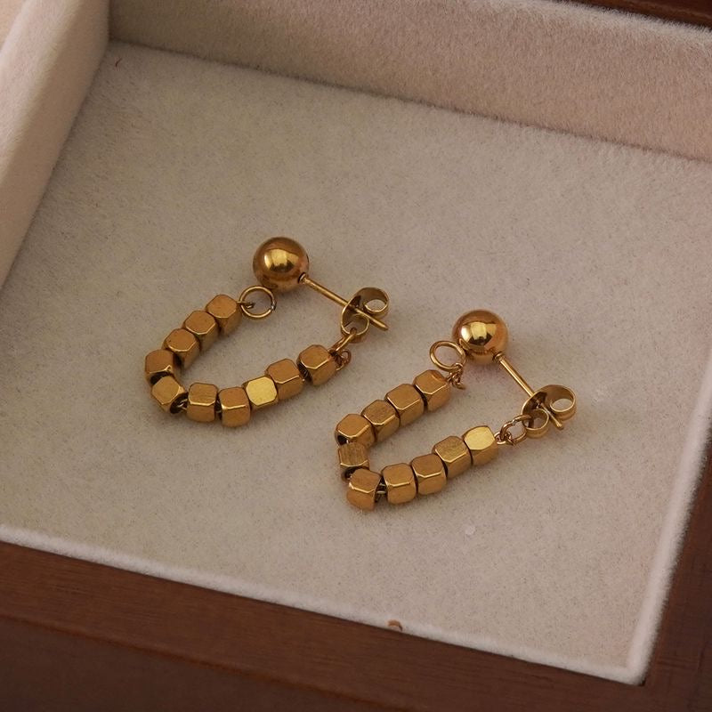 Golden drops hoops