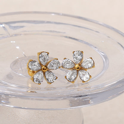 Stud Earrings with Ball Closure