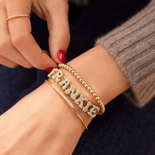 Mini Bubble Initial Charm Bracelet