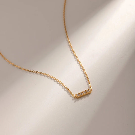 4 stone neck chain