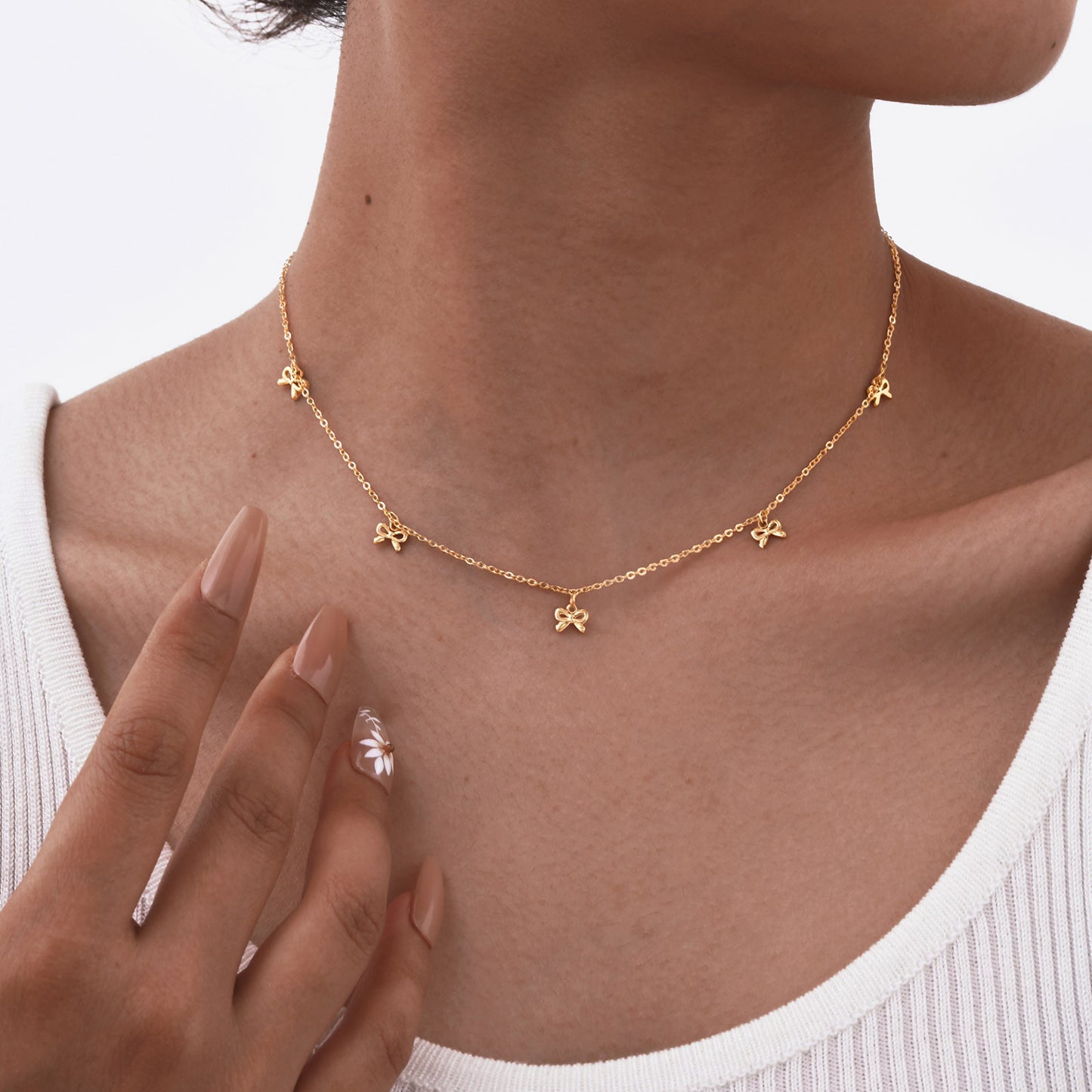 Mini Bow Charm neckchain