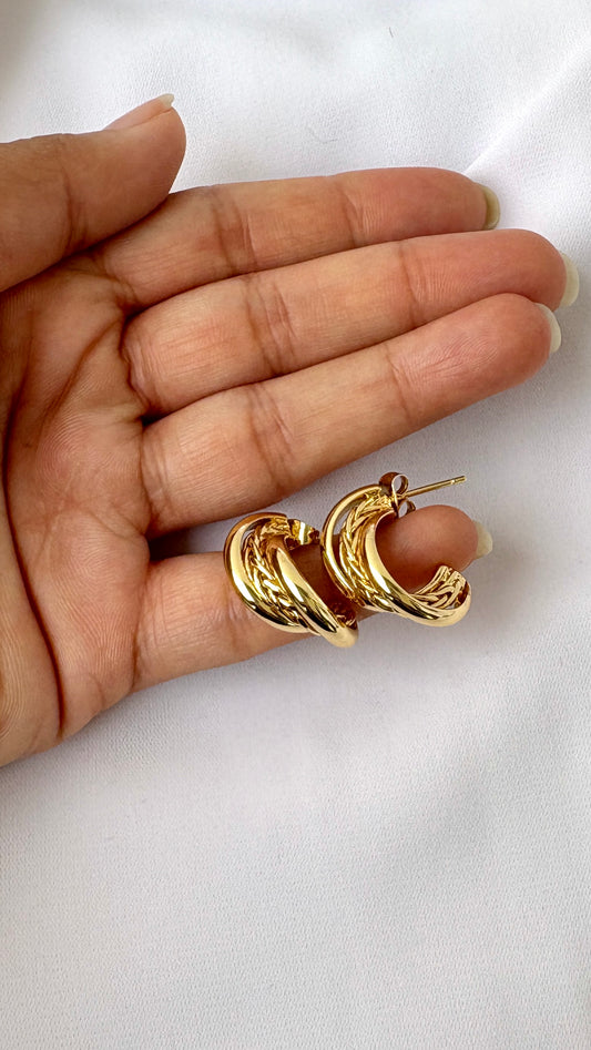Double design triple layer hoops