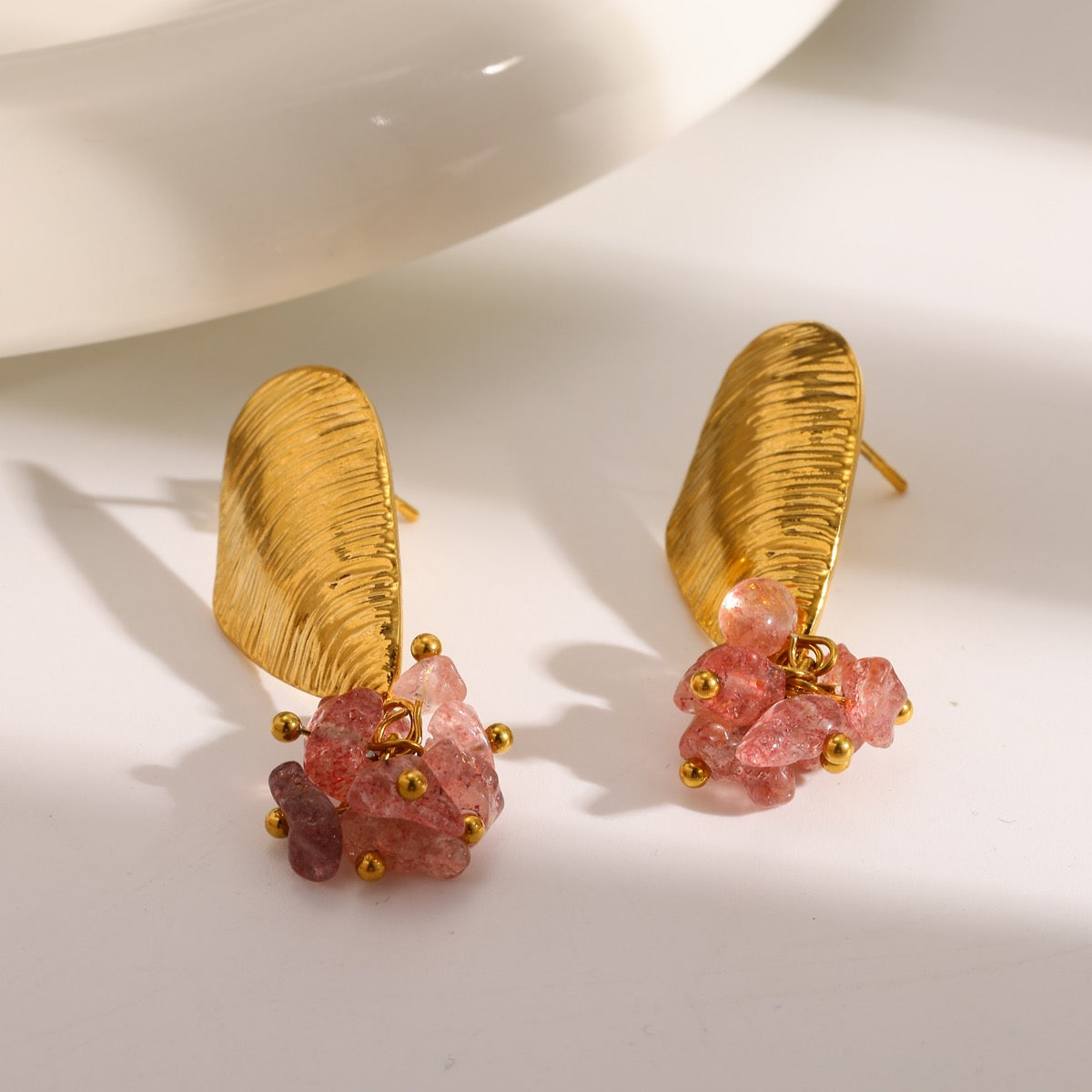 Hanging Ruby Earrings