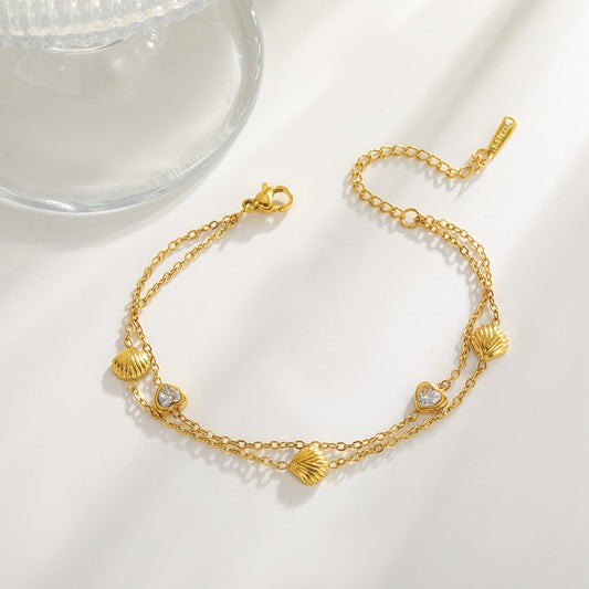 Double Layer Shell Bracelet