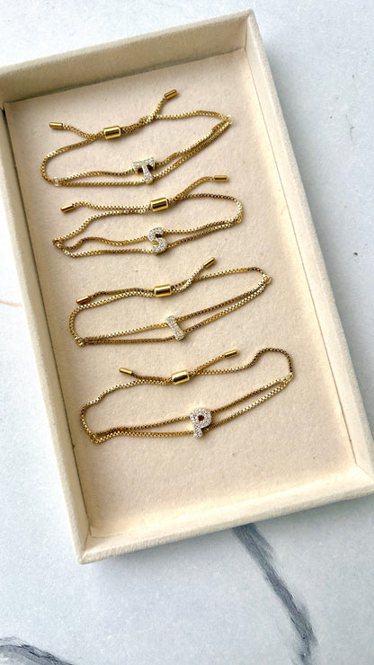 Mini Bubble Initial Charm Bracelet