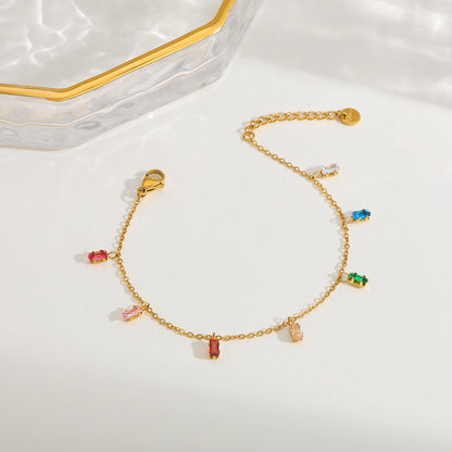 Multi Rectangle Charm Bracelet