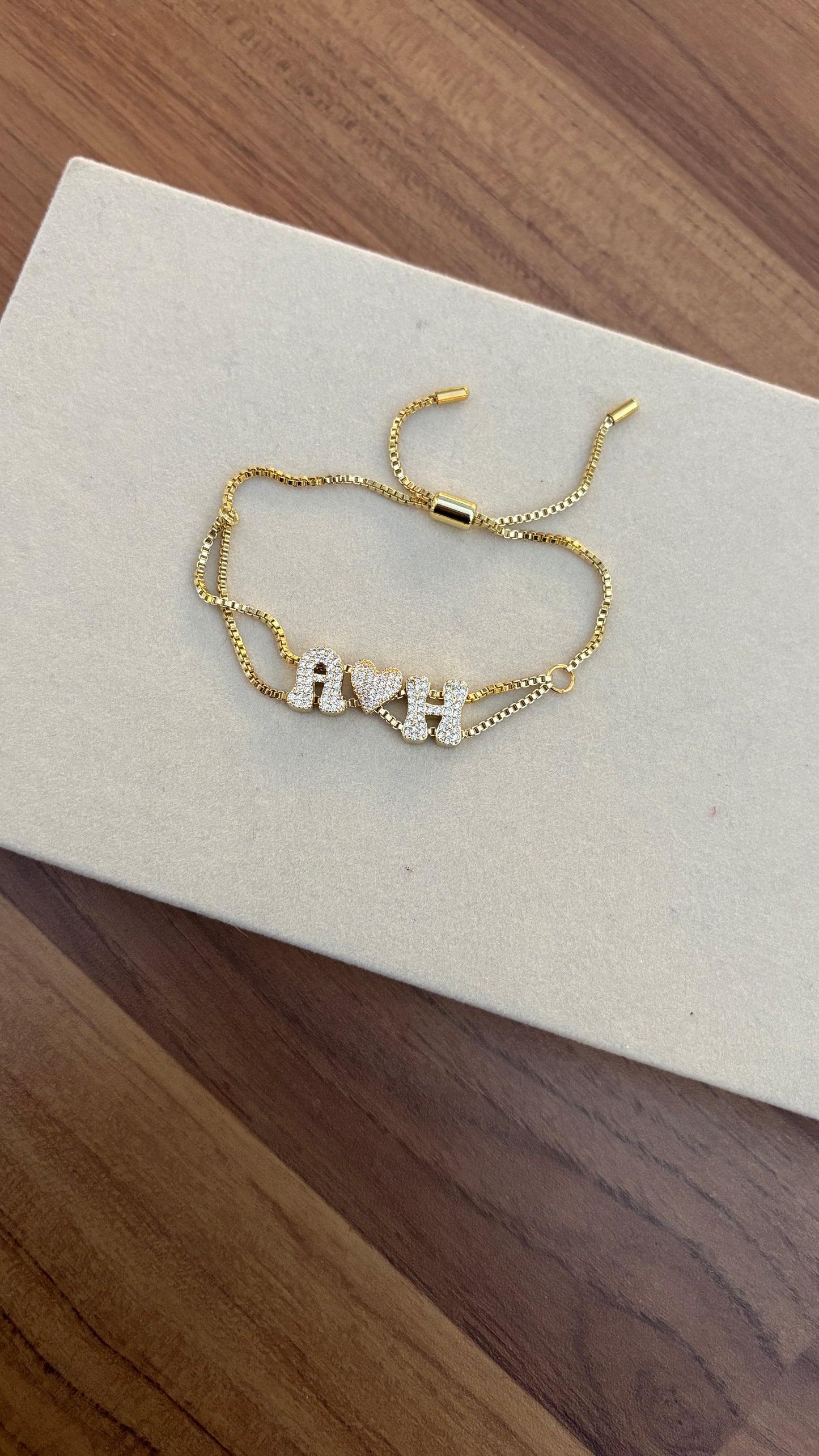 Mini Bubble Initial Charm Bracelet