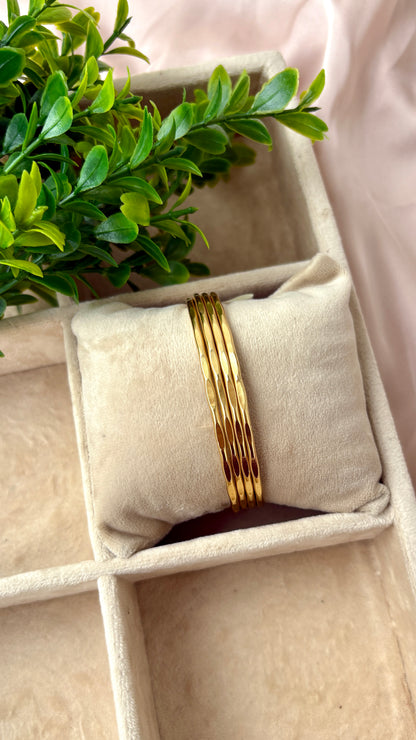 Stack styled open bracelet