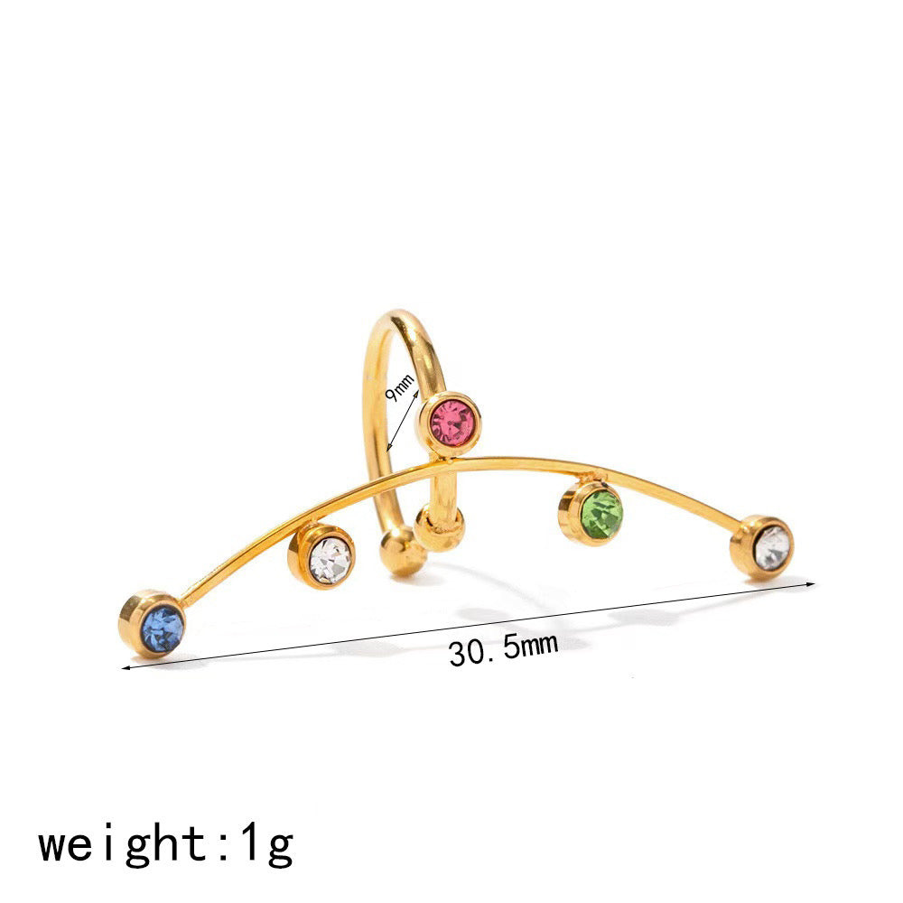 Multi colour ear cuff