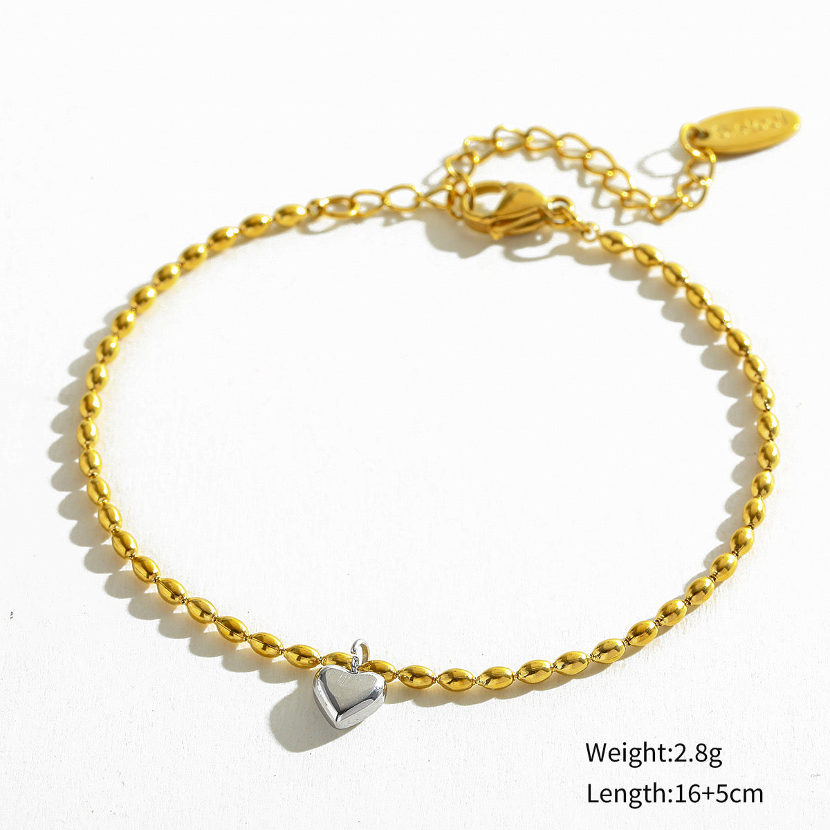 Matar chain bracelet with heart