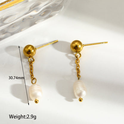 Hanging Pearl Earrings