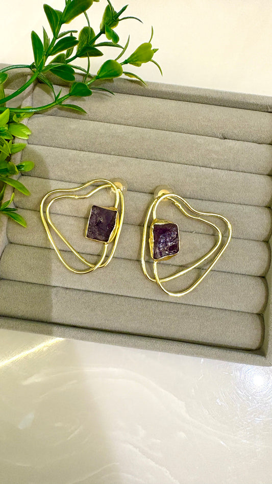 Abstract heart earrings