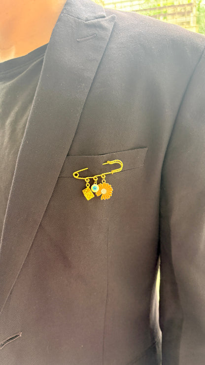Safety-pin Brooch - Unisex