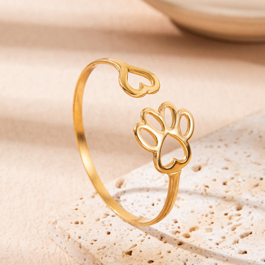 Heart and paw bracelet