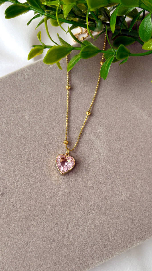 Pink Heart Necklace