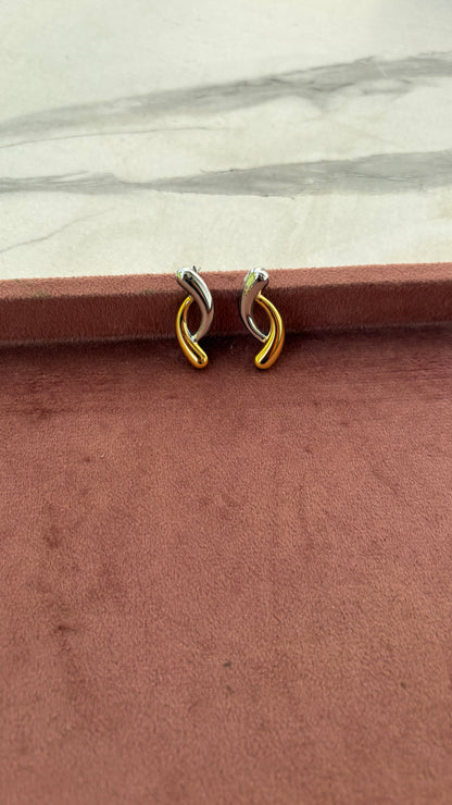 Dual Color Water Drops Earrings