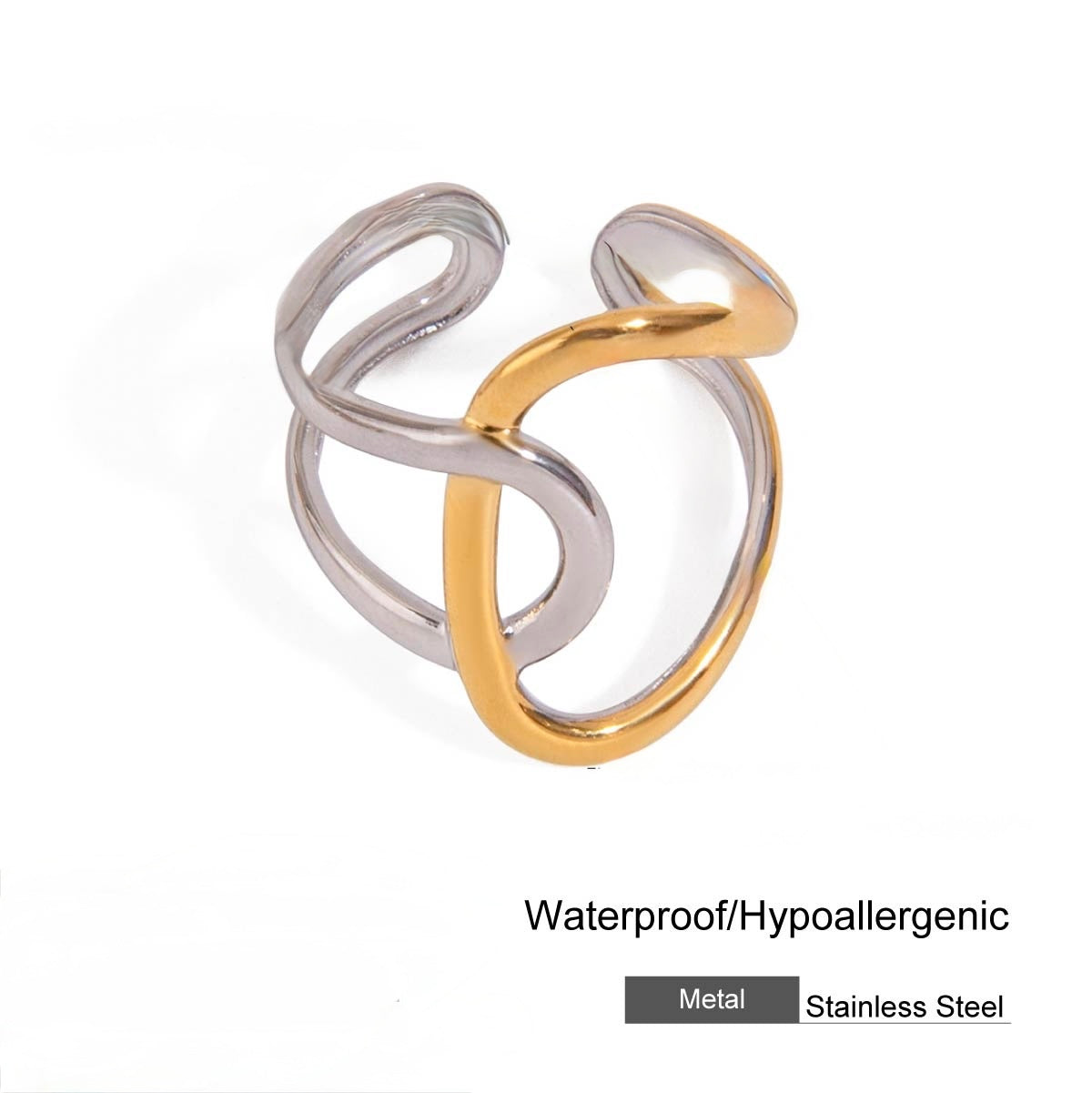 Dual Color Swastik Ring