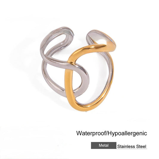 Dual Color Swastik Ring