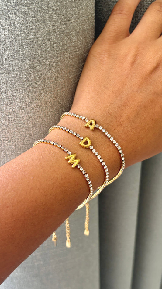 Initial Tennis Bracelet
