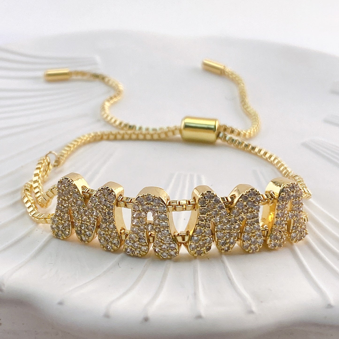 Mini Bubble Initial Charm Bracelet