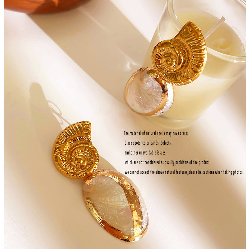 Natural Shell Conch Earrings