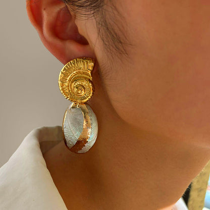 Natural Shell Conch Earrings
