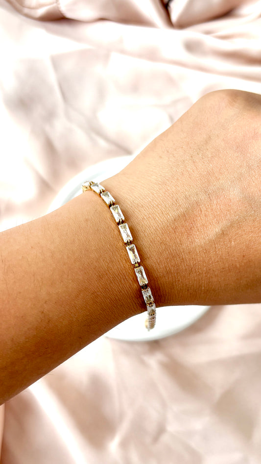 Rectangular tennis bracelet