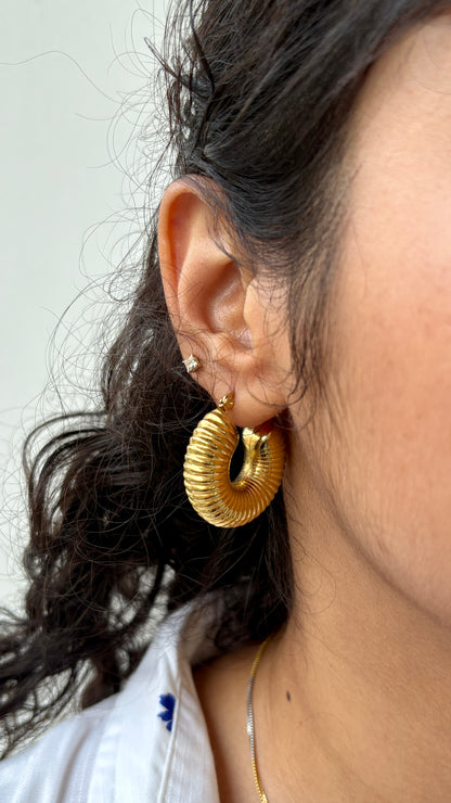Chunky Coin Hoops