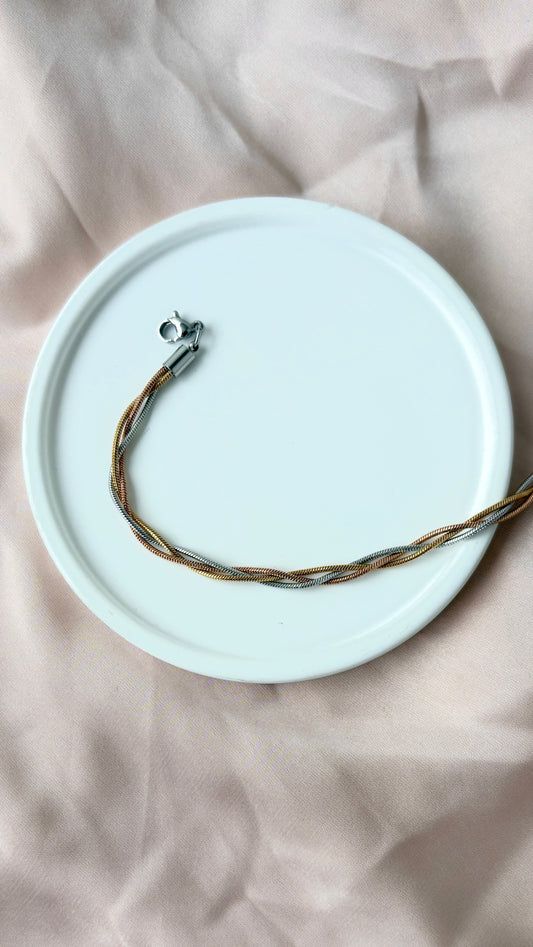 Triple layer twisted classic bracelet