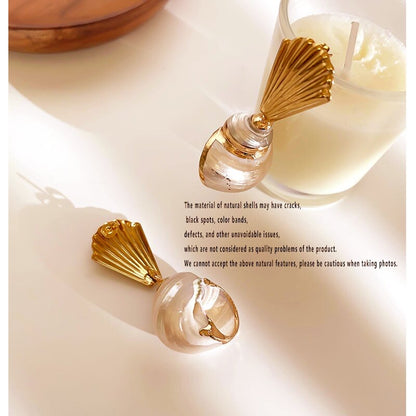 Coil shell earrings