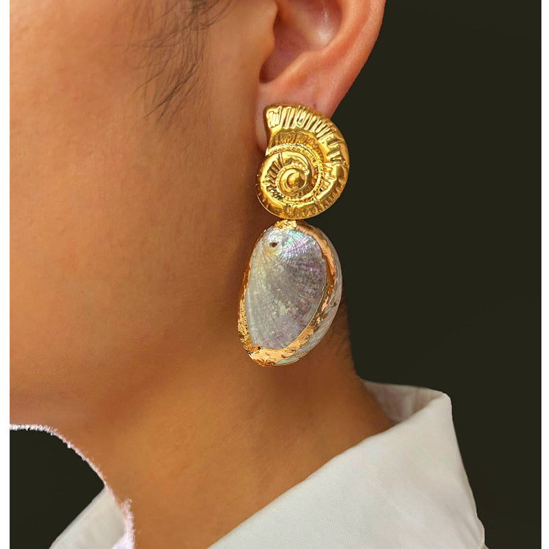 Natural Shell Conch Earrings