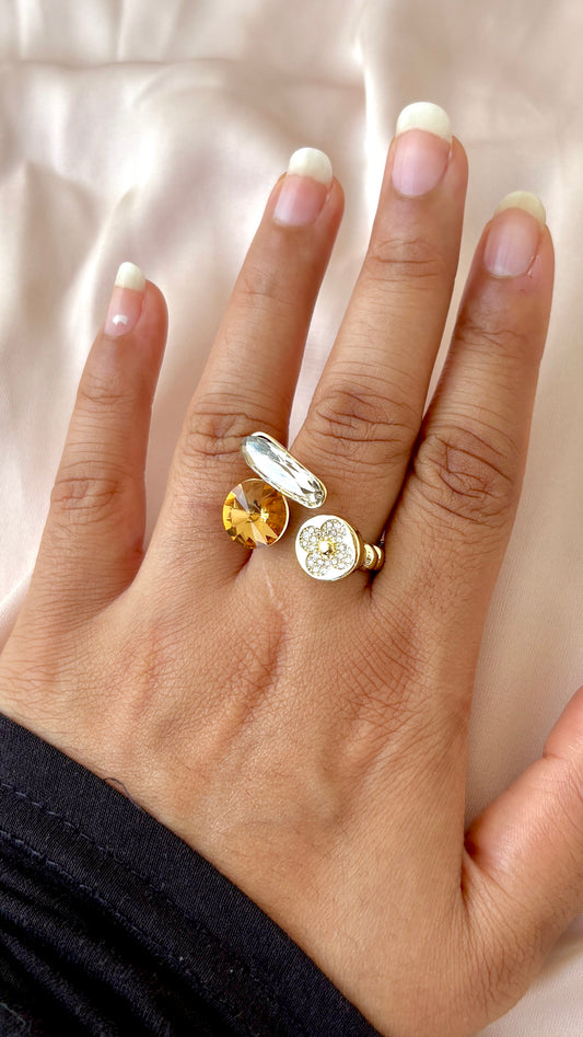 Yellow Stone Adjustable Ring
